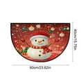 thumbnail image 3 of 1 PC Christmas Half Round Door Mat Non Slip Washable Semi Circle Area Rug Absorbent Soft Half Moon Rug Floor Mat for Indoor Outdoor Kitchen Bathroom Patio Front Door Mat Decor, 3 of 6