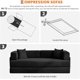 thumbnail image 5 of Qinaqin 78.8" 5-in-1 Modular Convertible Corduroy Floor Sofá Cama – Folding Sleeper con Armrest Backrest & Pillow Space-Saving Multi-Position para Living Sala Dormitorio Apartment, 5 of 5