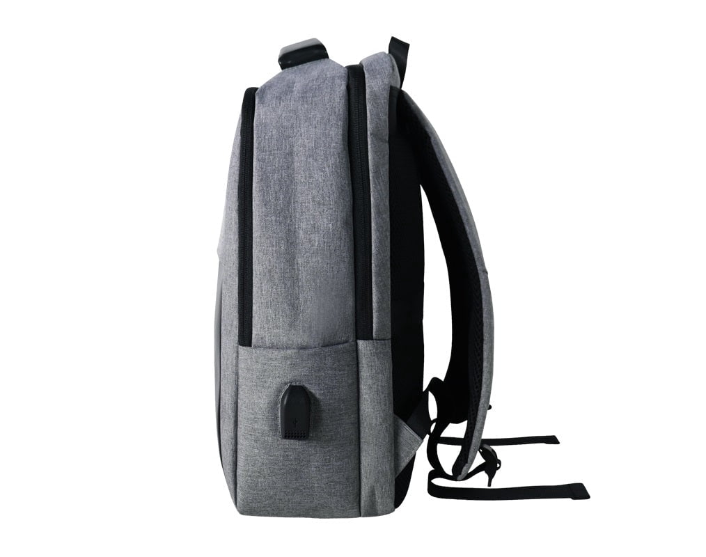 IZOD Penn Business Travel Slim Durable Laptop Backpack USB Charging Port Fits 16 Inch Laptop Notebook / Light Grey
