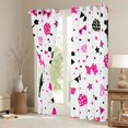 thumbnail image 3 of Manfei Pink Cheer Bow Blackout Curtains Set of 2 (52x84 Each) For Girls,Cute Coquette Print Window Curtains For Kids, 3 of 7