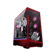 thumbnail image 3 of MSI PANO 130R MLG EDITION - ATX Mid-Tower Gaming PC Case - 270-degree Tempered Glass Panel - Liquid Cooling Support up to 360mm Radiator - Pre-Installed 4x ARGB Fans, 3 of 14