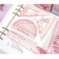 thumbnail image 5 of 4 Pieces Flexible Ruler Set 15cm/6inch Straight Ruler Triangle Rulers Shatterproof Ruler Straight Edge Soft Bendable Rulers Protractor Math Geometry Tool School Office Supplies (Pink), 5 of 7