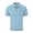 Light Blue, variant on Zimjoy Men's Ice Silk Breeze Polo Shirt Short Sleeve Collared Textured Top Stretch Quick Dry Beer Belly Friendly Golf Shirts for Summer Business Casual Dark Gray M