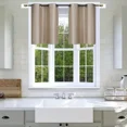 thumbnail image 2 of Gorgeous Home Linen D24 Taupe 2-Piece Short Half Window Blackout Curtains, 2 of 5