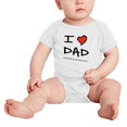 thumbnail image 2 of I Love Dad Just Not As Much As Mum Funny Baby Clothing Bodysuits Boy Girl Unisex, 2 of 5