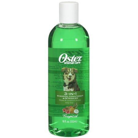 Oster Animal Care: Tropical 3-In-1 Shampoo, Conditioner & Detangler, 18 Oz
