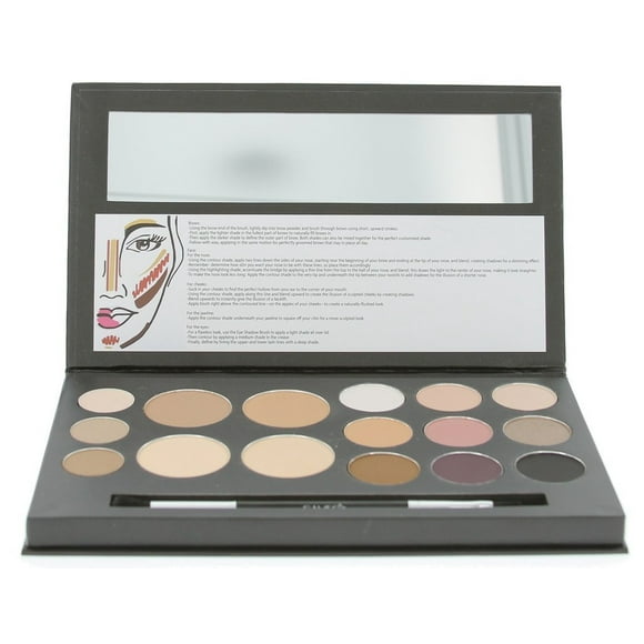 Cameo Cosmetics Eyes And Face Contouring Kit Dark Colors A 3 Palettes In One Makeup Kit With 16 Bestselling Shades Step By Step Instructions Included