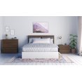 thumbnail image 1 of Merlin 4 Piece Queen Size Bedroom Set  Walnut and White, 1 of 5