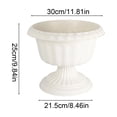 thumbnail image 3 of Plastic Planter Pot for Indoor Outdoor, Vintage Style Decorative Flower Pot with Drainage Holes, Lightweight Hydroponic Tower Plant Container for Home Patio Garden, 3 of 6