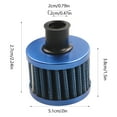 thumbnail image 3 of YUVA Universal Car Air Filter, Aluminum Alloy Toadstool Design, 12mm, Black/Blue/Red/Silver, Clamp Included, Enhances Filtration, 3 of 6