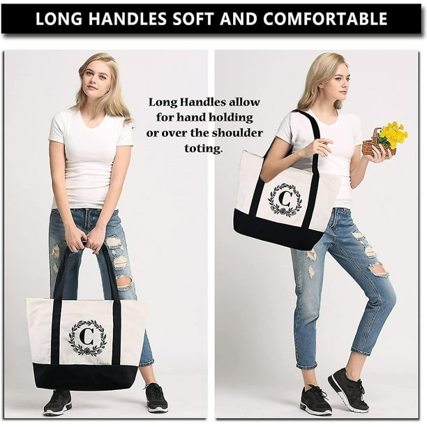 Personalized beach bag with zipper sale