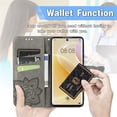 thumbnail image 4 of Butterfly Embossed Wallet Case for Motorola Moto G Play 2025, PU Leather Flip Cover with Card Holder, Kickstand & Lanyard, Shockproof,,Grey,For Moto G Play 2025, 4 of 8
