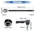thumbnail image 6 of 4 Pcs Black Front Inner Outer Tie Rod End No.ES3571/EV80702 for Chrysler 300 2005-2010 RWD Models, 6 of 7