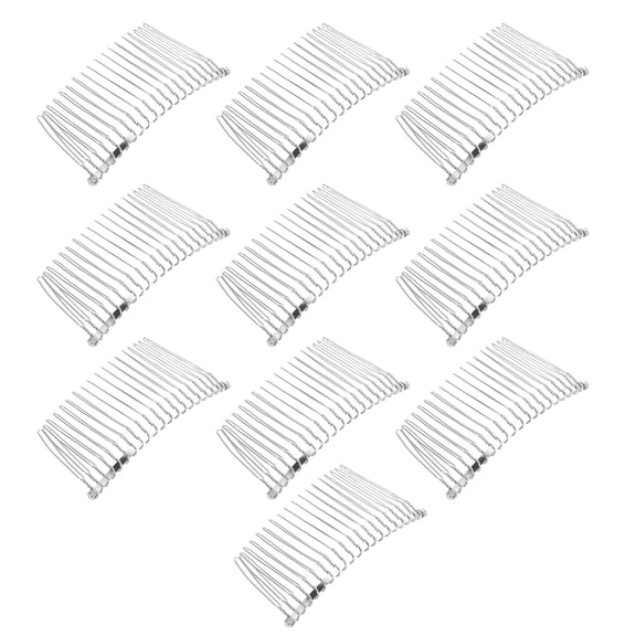 1Pc/10Pcs Wedding Veil Hair Side Comb Plastic Metal Twist Wire Curved Styling Hair Pin Clamp Bridal Hair Accessories