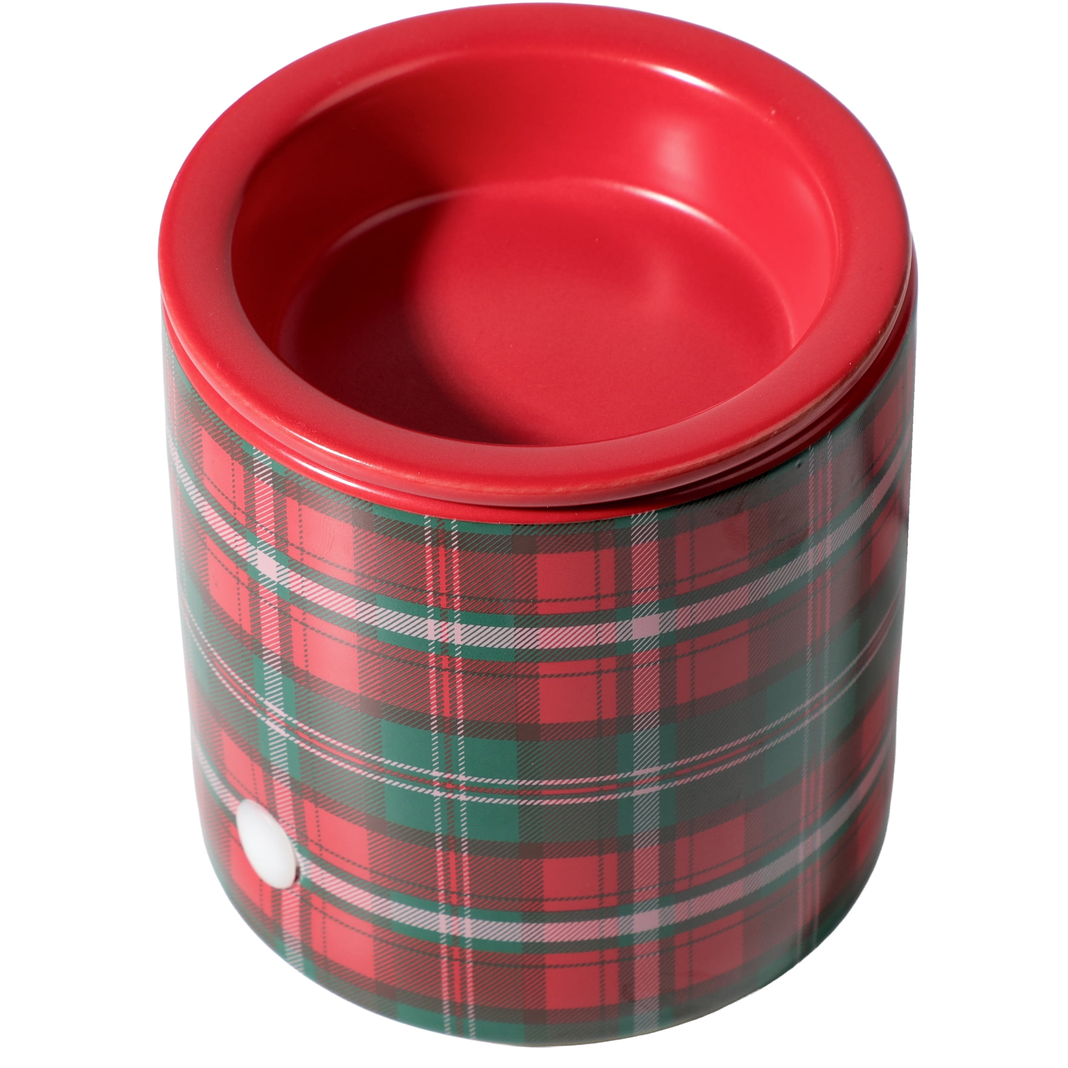 Mainstays Holiday Plaid  Full Size Ceramic Wax Melt Warmer