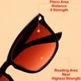 thumbnail image 2 of 4 Pairs of Square Oversized Tinted Bifocal Reading Glasses 1.50 Sunglasses for Women Gradient Personalized Fashion Fishing Readers +1.50 Strength UV, 2 of 6