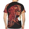 thumbnail image 2 of Horror Freddy Krueger Shirt 3d Printed T Shirt Crewneck Short Sleeve Top Tees For Mens, 2 of 8