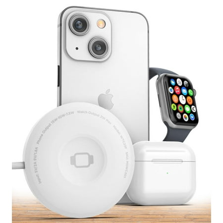 Galvanox 3 in 1 Apple Charging Station Small Travel Portable Magnetic Wireless Charger Magsafe Compatible with iPhone 12 / 13 Pro Max Airpods & Apple Watch Galvanox 3 in 1 Apple Charging Station Small Travel Portable Magnetic Wireless Charger Magsafe Compatible with iPhone 12 / 13 Pro Max Airpods & Apple Watch
