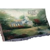 Manual Inspirational Collection Tapestry Throw with Verse, Hometown Chapel by Thomas Kinkade, 60 X 50-Inch