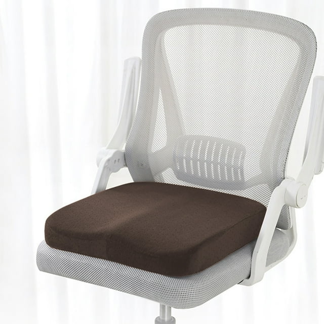 Square Memory Foam Seat Cushion | Slow Rebound Antimissile Padding | Non-Slip Polyester Cover | All-Season Office Car Chair Cushion | Comfortable Buttocks Support for Dining Relaxing