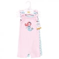 thumbnail image 2 of Hudson Baby Infant Girl Cotton Rompers, Coral Mint Mermaid, 12-18 Months, 2 of 5