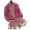 thumbnail image 1 of Bufandas de lana para mujer, suaves, alargadas, estilo étnico, chal cálido, bufanda con borlas de cachemira, bufanda acrílica para mujer, 1 of 2