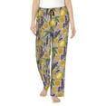 thumbnail image 1 of Balery Lavender Flowers Pantalones de pijama para mujer, pijamas ultraligeros, pantalones de estar por casa-Small, 1 of 6