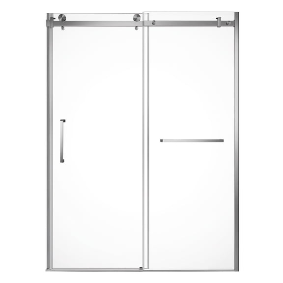 Kingston Brass Prato 60" x 76" Left Handed Frameless Sliding Shower Door in Brushed Nickel