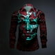 thumbnail image 1 of Máscara para fiesta de graduación máscara dorada máscara morada máscara negra patrón HD suave cómoda diseño de diseñador moderno camisa abotonada, 1 of 6