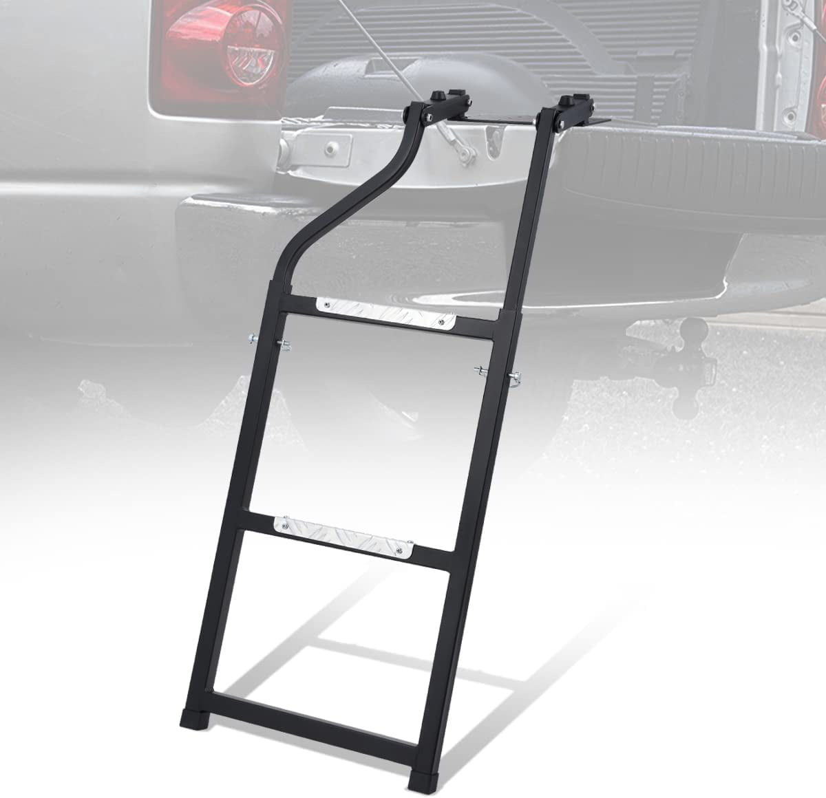 Universal Heavy Duty Foldable Tailgate Ladder Compatible With Non