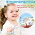 thumbnail image 5 of Cepillo de dientes en forma de U para niños con cabezal de cepillo de dientes redondeado, 5 of 5