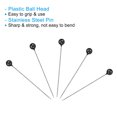 thumbnail image 4 of Uxcell Sewing Pins, 1.5 Inch Straight Pin with Plastic Pearlized Ball Head, Black,400Pack, 4 of 6