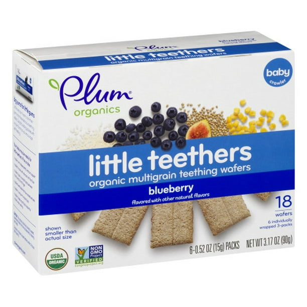 Plum Organics Little Teethers, Baby Teething Wafers