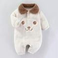 thumbnail image 2 of Qlbmong Baby Onesie Winter Boy Girl Toddler Newborn Fleece Comfy Jumpsuits Infant Warm Cute Clothes, 2 of 3