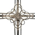 thumbnail image 3 of Weathered Whitewash Flower Cross 9 x 16 Metal Decorative Wall Tabletop Cross Figurine, 3 of 5