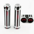 thumbnail image 2 of Motorcycle 1" Hand Grips Handle Bar For Harley Softail Road Glide Street Rod 750, 2 of 3