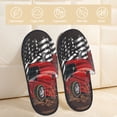 thumbnail image 2 of Fotbe tractor Pantuflas Peludas para Mujer con Estampado, Zapatillas de Peluche, Zapatos de Invierno para Casa, Uso Interior y Exterior-Large, 2 of 8