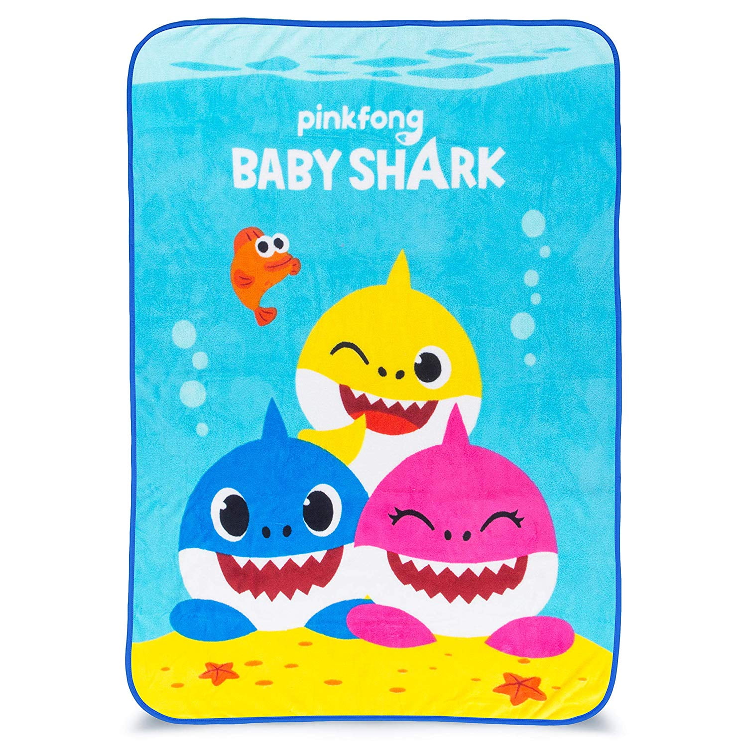 Baby Shark Plush Throw, Kids Bedding, 46 x 60
