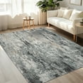 thumbnail image 1 of Gaderth 8x10 Large Area Rug for Living Room Bedroom, Modern Abstract Striped Rug with Stain Resistant Non Slip, Washable Faux Wool Low Pile Carpet for Dining Room Dorm Nursery Office, 1 of 7