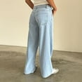 thumbnail image 6 of HKYNLAG Low Rise Jeans for Women 2025 Baggy Straight Wide Leg Pants Loose Fit Y2k Boyfriend Trendy Stretch Long Denim Pants Cyan XL, 6 of 6