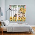 thumbnail image 5 of Curtains 84 Inches Long 2 Panels, Sunflowers Trucks Grommets Window Treatment Curtain, Spring Farmhouse Eucalyptus Gray Wooden Thermal Curtains Drapes for Living Room/Bathroom, 5 of 9