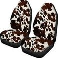 thumbnail image 5 of KUIFORTI Brown Cow Print Car Seat Covers Full Set, Automotive Seat Covers Accessories, Breathable Front Car Seat Cover Pack of 4 Car Seat Protector Cushion Pad Mat Easy to Install, 5 of 7