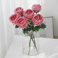 thumbnail image 4 of UKELER Real Touch Austin Roses 4 Pcs Artificial Flowers Rose Red Fake Silk Flowers for Home Decor Flower Arrangement Wedding Party Decoration, 4 of 9