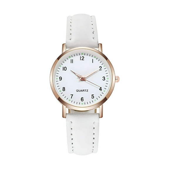 DESIGNICE Luminous Waterproof Watch Ladies Wrist Watch Quartz Watch for Seniors Women with Secondhand