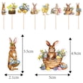 thumbnail image 3 of 8Pcs Easter Bunny Cupcake Picks - Cute Rabbit & Carrot Decorations with Eggs for Happy Easter Birthday Party Decor., 3 of 3