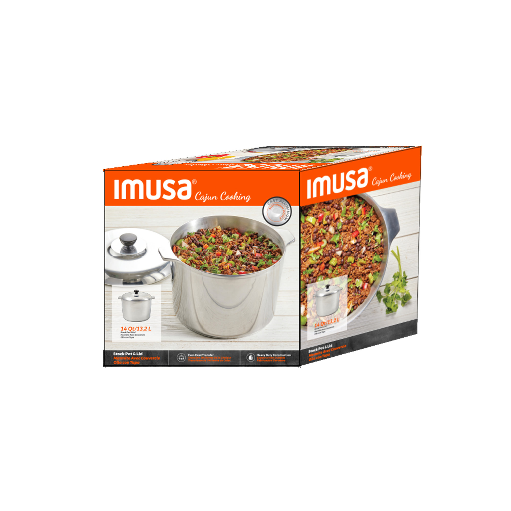 IMUSA 14 Qt Cast Aluminum Oval Roaster with Lid photo 2