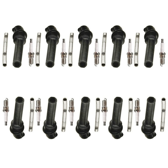 10 Ignition Coils Boot and 10 Platinum Spark Plug Compatible with Ford F-150 Excursion E-150 FD503 Fits select: 1998-2003 FORD F150, 2002-2004 FORD EXPEDITION EDDIE BAUER
