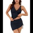 thumbnail image 1 of Traje de Baño de Dos Piezas para Mujer, Traje de Baño con Control de Abdomen, Adelgazante, Pareo Transparente, Traje de Baño Negro L, 1 of 10