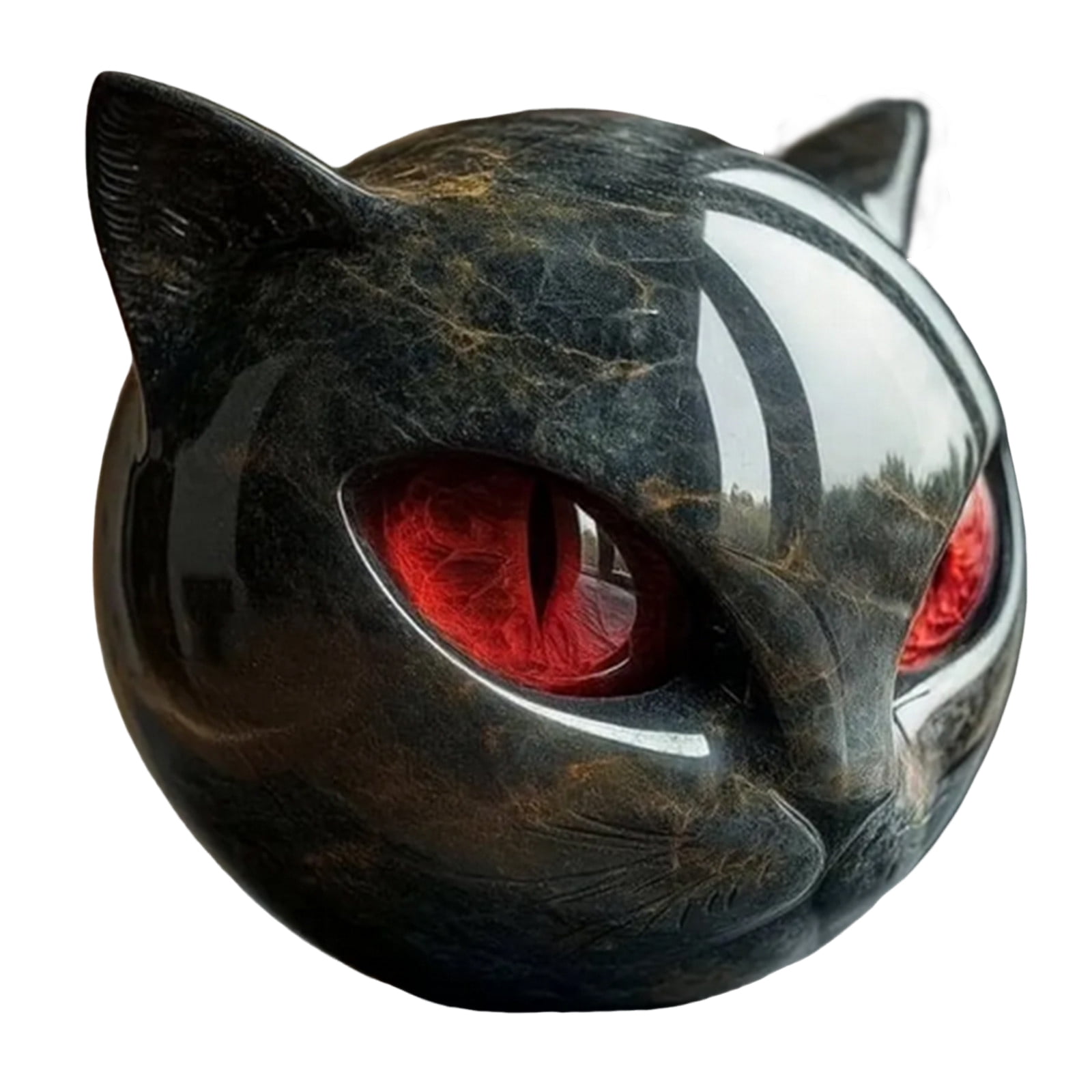 Pavsicgn Black Cat Skulptur Aus Harz - Dekorative Katzenfigur Für Wohnung