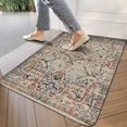 thumbnail image 3 of Boho Light Brown Vintage Country Patterned Carpet Welcome Door Mat Decorative Doormat Farmhouse Low-Profile Floor Rug Switch Mat for Home Indoor Outdoor Decorations 17 X 30 Inch, 3 of 6